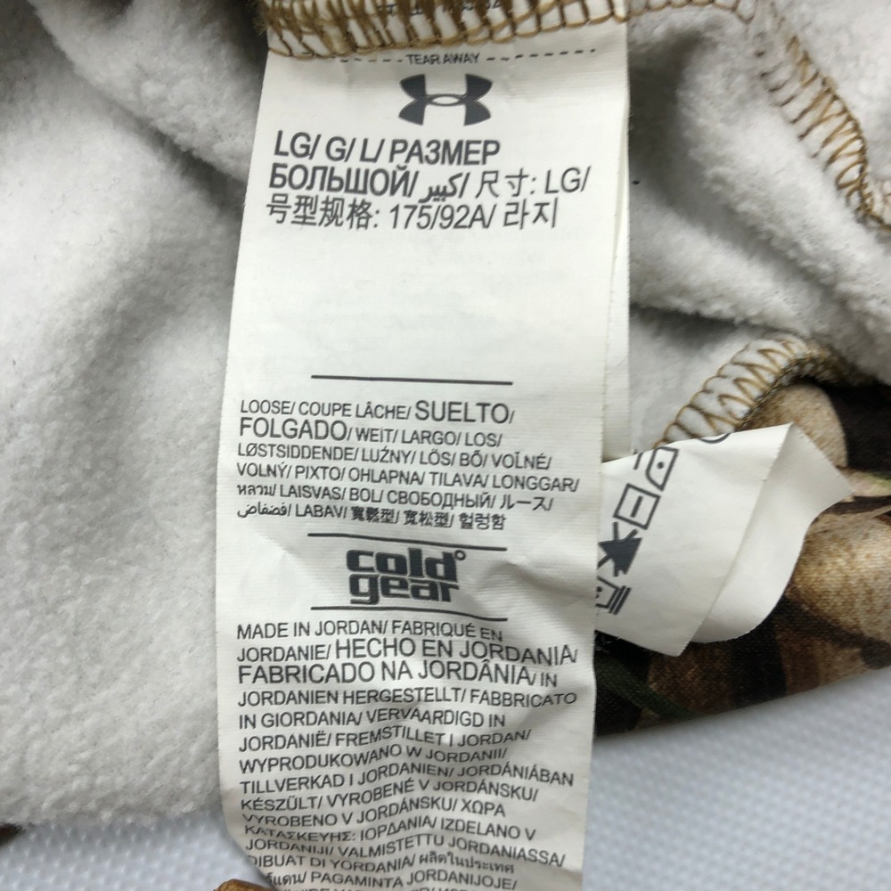 Under Armour Mens ColdGear Realtree Max-5 Camo Hoodie Large Loose Fit Pullover - Picture 7 of 10
